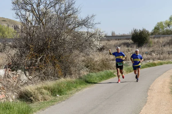 Marzo 2019 Madrid Spagna Corridore Della Maratona Vias Verdes Viaggio — Foto Stock