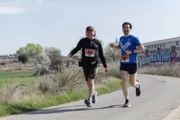 Maart 2019 Madrid Spanje Runner Van Marathon Van Vias Verdes — Stockfoto