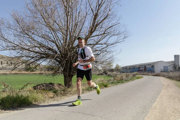 Marzo 2019 Madrid España Corredor Maratón Vias Verdes Camino Través — Foto de Stock