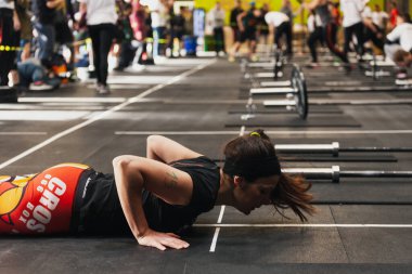 14 Nisan 2019 Arganda del Rey, Madrid, İspanya. 4. Interbox Crossfit Ligi Arganda del Rey, Madrid