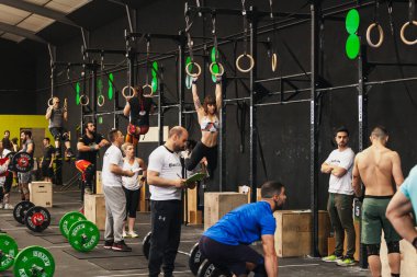14 Nisan 2019 Arganda del Rey, Madrid, İspanya. 4. Interbox Crossfit Ligi Arganda del Rey, Madrid