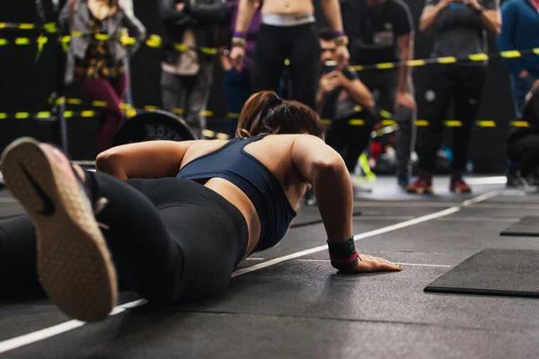 14 de abril de 2019 Arganda del Rey, Madrid, España. 4ª Liga de crossfit Interbox en Arganda del Rey, Madrid — Foto de Stock