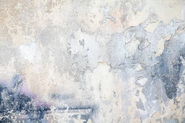 Weiß Blaue Farbe Bemalt Und Verblasst Wandtextur Grunge Hintergrund Gebäude — Stockfoto