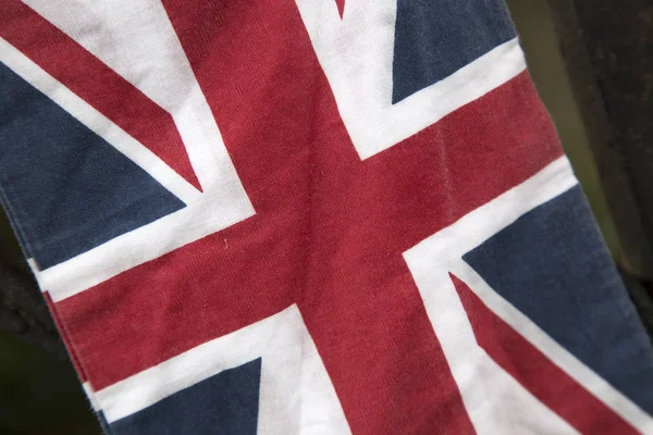 Closeup Union Jack Flag Background — Stock Photo, Image