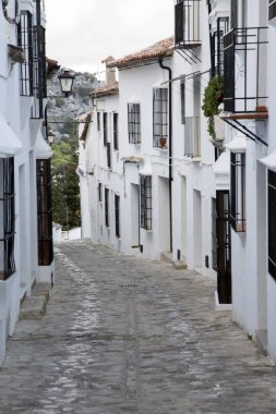 Sokak sahne; Grazalema; Andalusia; İspanya