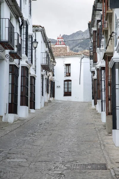 Grazalema Sokak Sahnesinde Andalusia Spanya — Stok fotoğraf