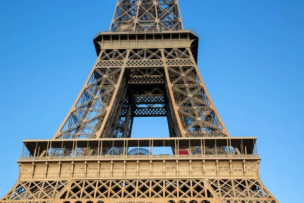 Avsnitt Eiffeltornet Paris Frankrike — Stockfoto