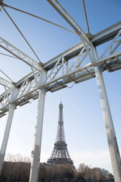 Мост Дебилли Эйфелева Башня Париж Франция — стоковое фото