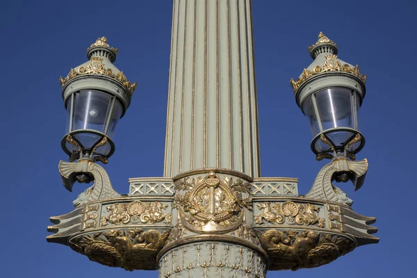 Lamppost Place Concorde Square Paris Frankrike — Stockfoto