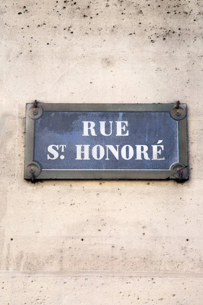 Honore Street Sign Paris França — Fotografia de Stock