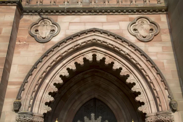 Entrée Cathedral Church Hereford Angleterre Royaume Uni — Photo