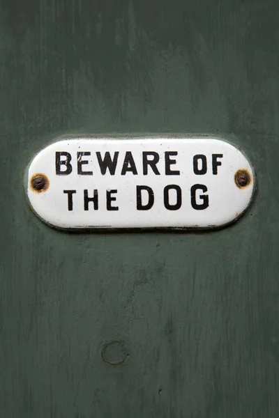 Beware Dog Warning Sign — Stock Photo, Image