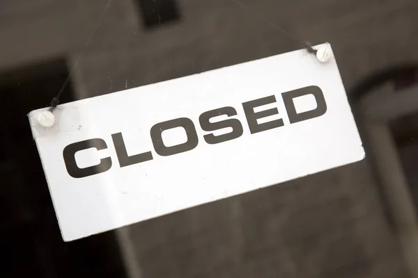 Closed Sign Shop Door — Stock Photo, Image