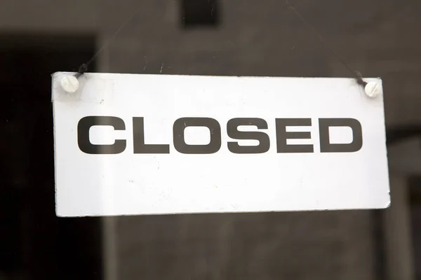 Closed Sign Shop Door — Stock Photo, Image