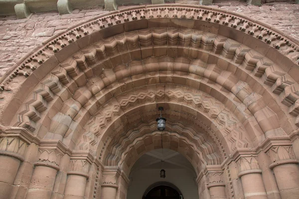 Entrée Église Thomas Martyr Monmouth Pays Galles Royaume Uni — Photo