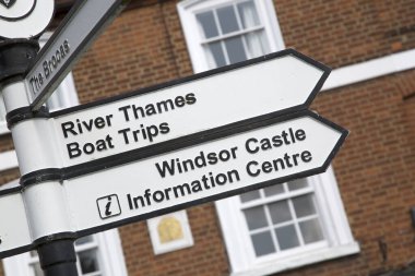 Eton, Windsor, Londra, İngiltere 'de Turist Yönetimi İşareti