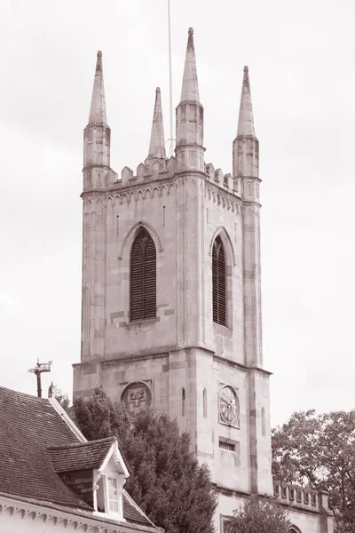 John Baptist Church Windsor England Black White Sepia Tone — Stock Photo, Image