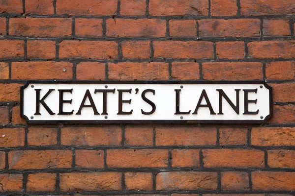 Keates Lane Street Sign Eton Windsor Londres Inglaterra Reino Unido —  Fotos de Stock