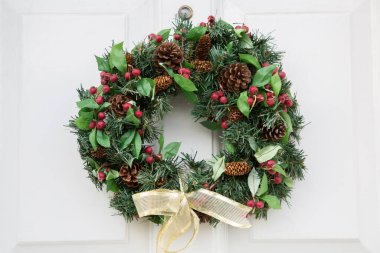 Beyaz Ön Kapı 'da Noel Çelengi