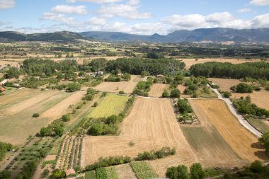 View from Village Wall of Frias, Burgos, İspanya