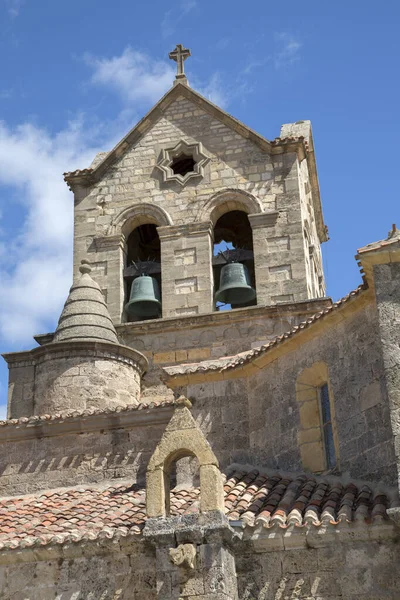 Torre Della Chiesa Frias Burgos Spagna — Foto Stock