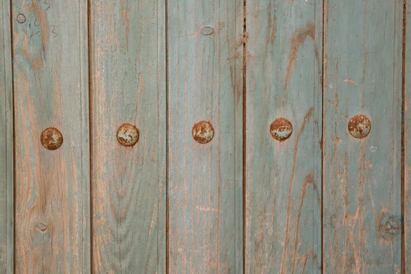 Closeup Green Wooden Door Background — Stock Photo, Image