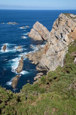Cabo Penas 'taki Cliff; Asturias; İspanya