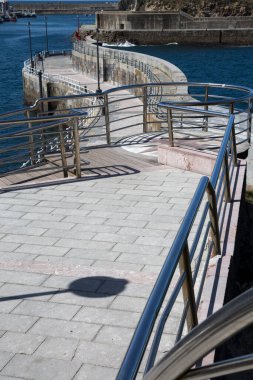 Cudillero 'da Promenarde yürüyüşü; Asturias; İspanya