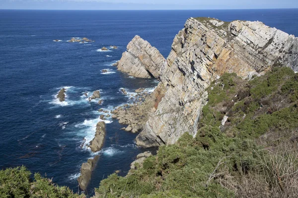 Cliff Face Cabo Penas Asturies Espagne — Photo