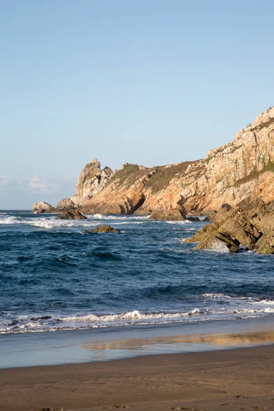 Cliff Barayo Beach Asturias Spanyolország — Stock Fotó