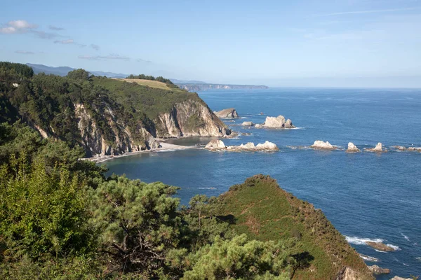 Küstenlinie Bei Silencio Beach Asturien Spanien — Stockfoto