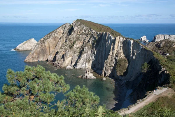 Felswand Strand Von Silencio Asturien Spanien — Stockfoto