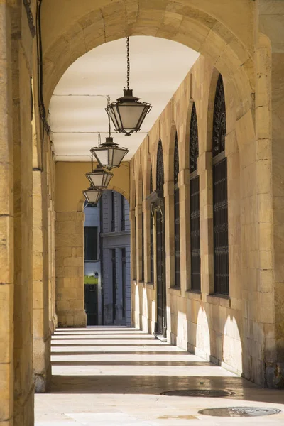 Arcos Câmara Municipal Oviedo Astúrias Espanha — Fotografia de Stock