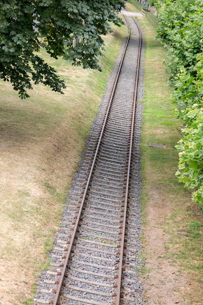 Línea Ferroviaria Frankfurt Alemania —  Fotos de Stock