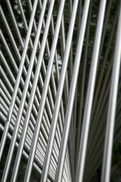 Detailní Záběr Moderního Nábytku Ocelových Dálnic — Stock fotografie