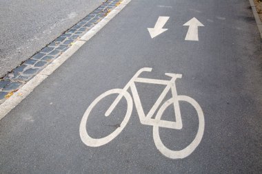 Frankfurt, Almanya 'da Bisiklet Yolu