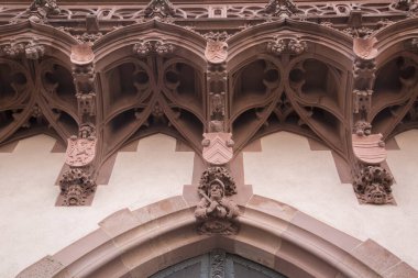 Romer Belediye Binası Cephesi; Romerberg Meydanı; Frankfurt; Almanya;