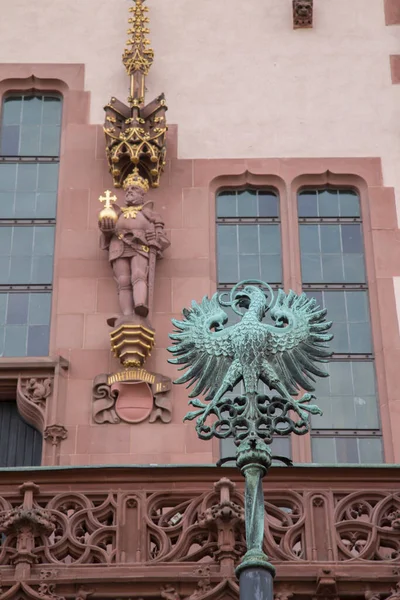 Stadshuset Romerbergstorget Frankfurt Tyskland — Stockfoto