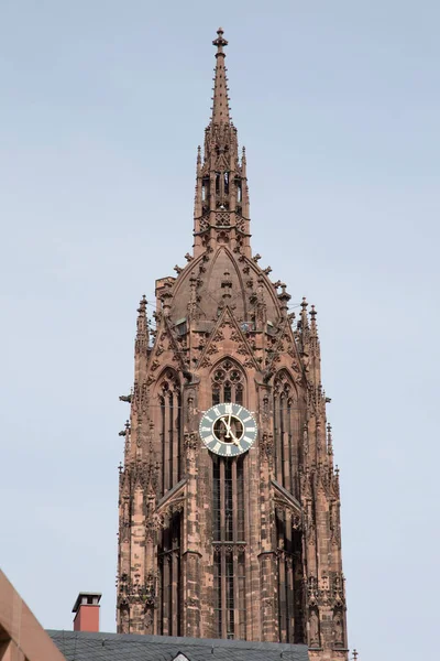 Torre Della Cattedrale Francoforte Germania Tedesco — Foto Stock