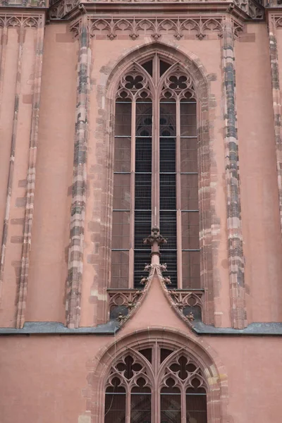 Facade Window Cathedral Church Frankfurt Germany — Stock Photo, Image