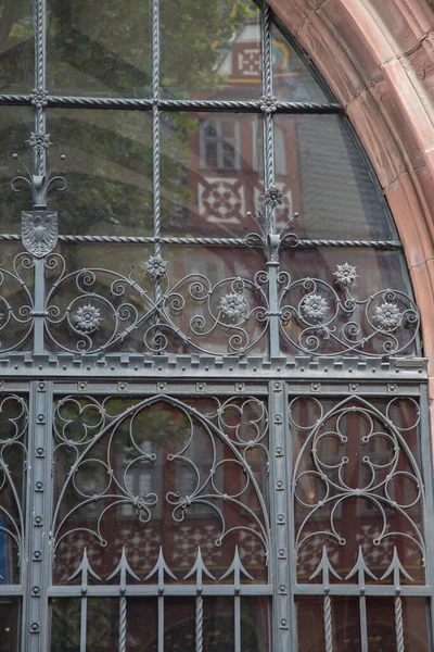 Iron Entrance Door Cathedral Frankfurt Germany — стоковое фото