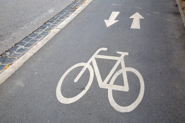 Cycle Lane Frankfurt Alemania — Foto de Stock