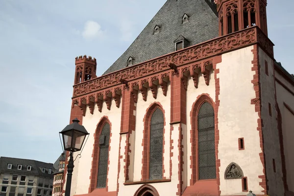 Stary Kościół Mikołaja Plac Romerberga Frankfurt Niemcy — Zdjęcie stockowe