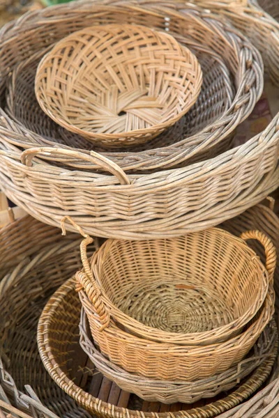 Wicker Basket Market Square Mainz Germany — стокове фото