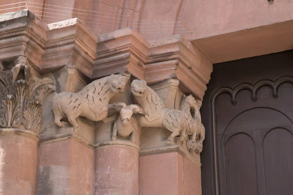 Ingresso Alla Chiesa Cattedrale Mainzer Dom Magonza Germania — Foto Stock