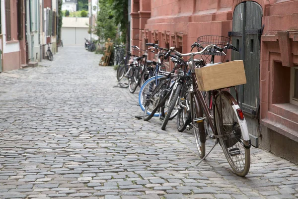 Fahrräder Steet Heidelberg Deutschland — Stockfoto