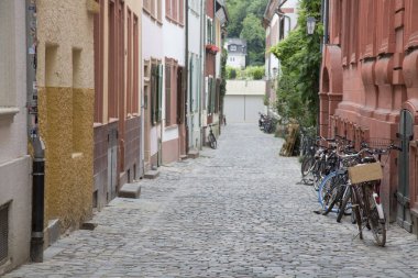 Heidelberg, Almanya 'da Steet' te Bisikletler