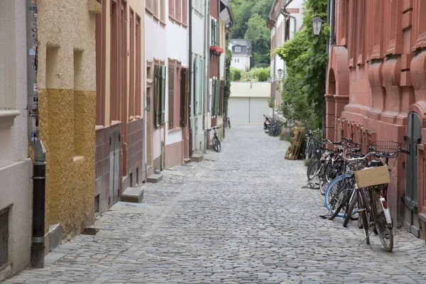 Heidelberg Almanya Steet Bisikletler — Stok fotoğraf