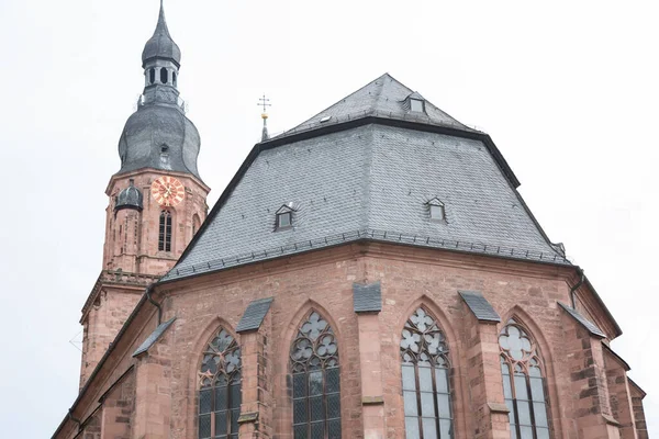 Chiesa Dello Spirito Santo Heiliggeistkirche Piazza Del Mercato Heidelberg Germania — Foto Stock