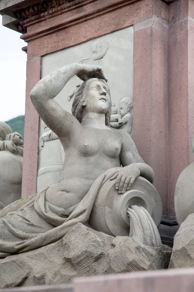 Figur Carl Theodor Bridge Heidelberg Tyskland — Stockfoto